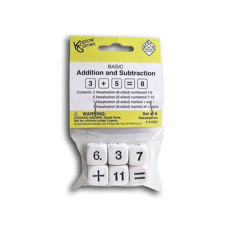 Basic Addition & Subtraction Dice 1