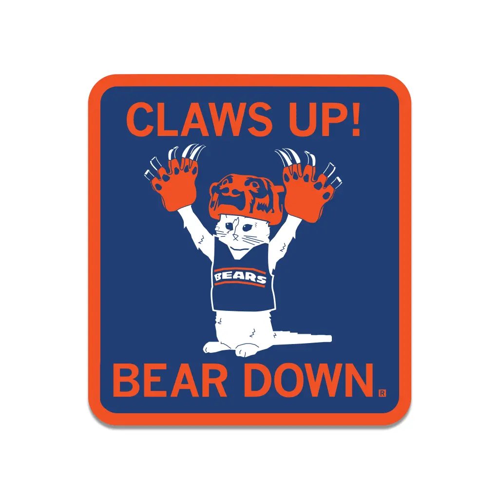 Bear Down Graphic Die-Cut Sticker 1