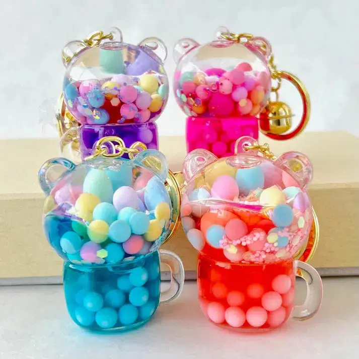 Bear Tea Cup Floaty Keycharm 1