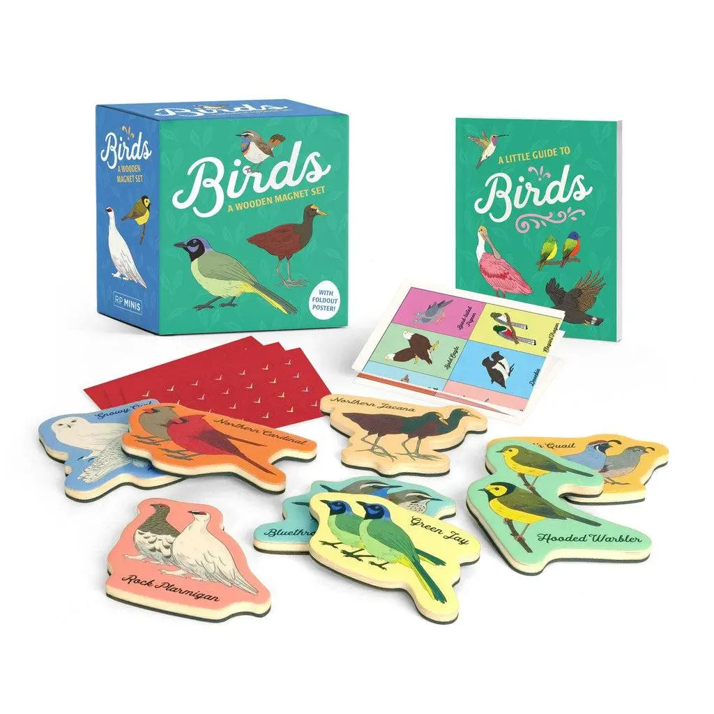 Birds: A Wooden Magnet Set 1