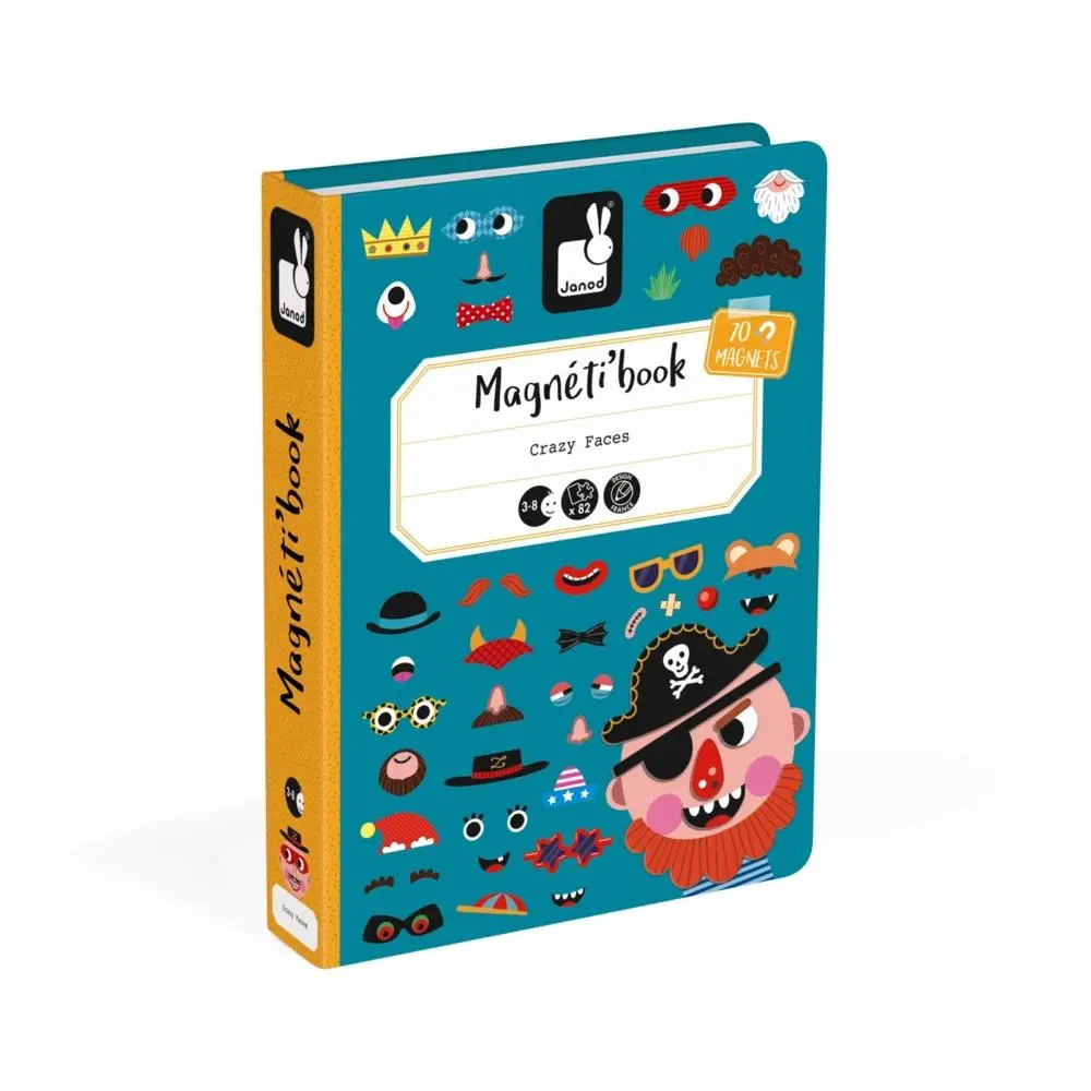 Blue Crazy Faces Magneti'book 1