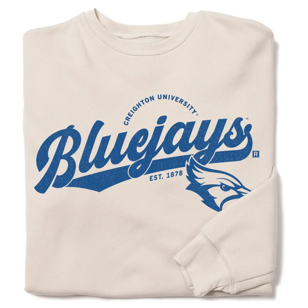 Bluejays Script Logo Crew Sweatshirt 1