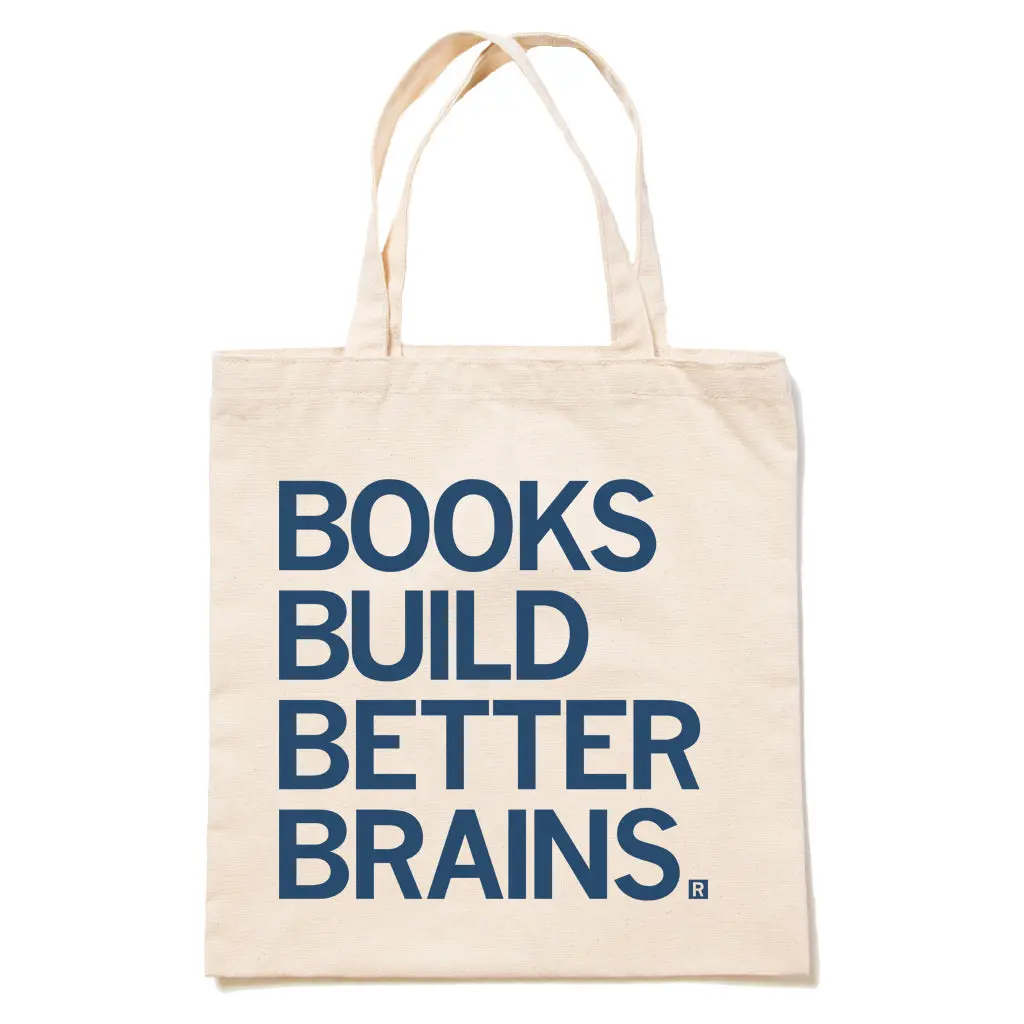 Books Build Better Brains Tote Bag 1