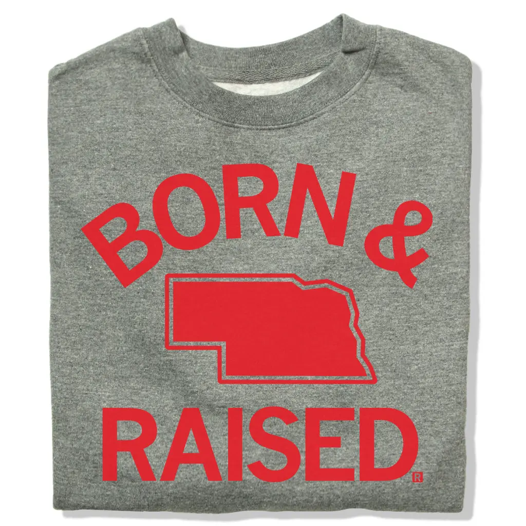 Ne Born & Raised Grey Crew Sweatshirt 1
