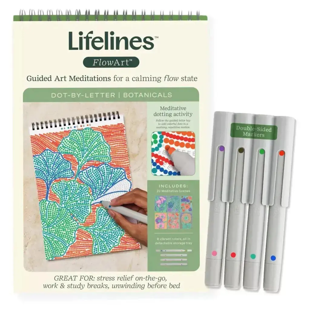 Botanicals Dot-By-Letter Flowart 1