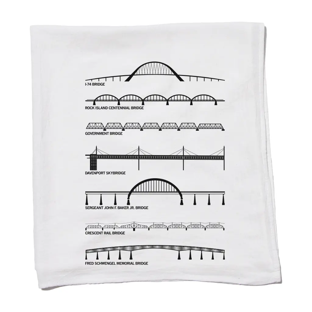 Bridges Of The Quad Cities Kitchen Towel 1