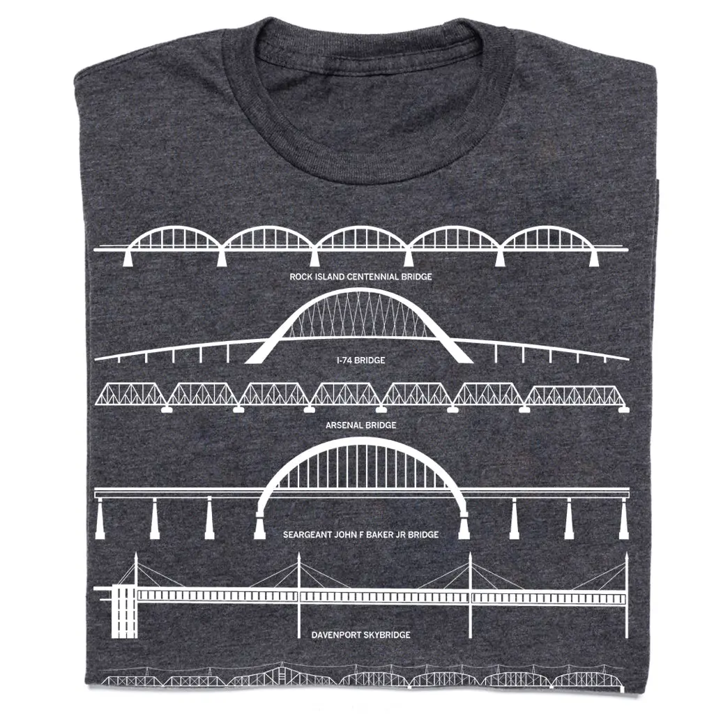 Bridges Of The Quad Cities Charcoal 1