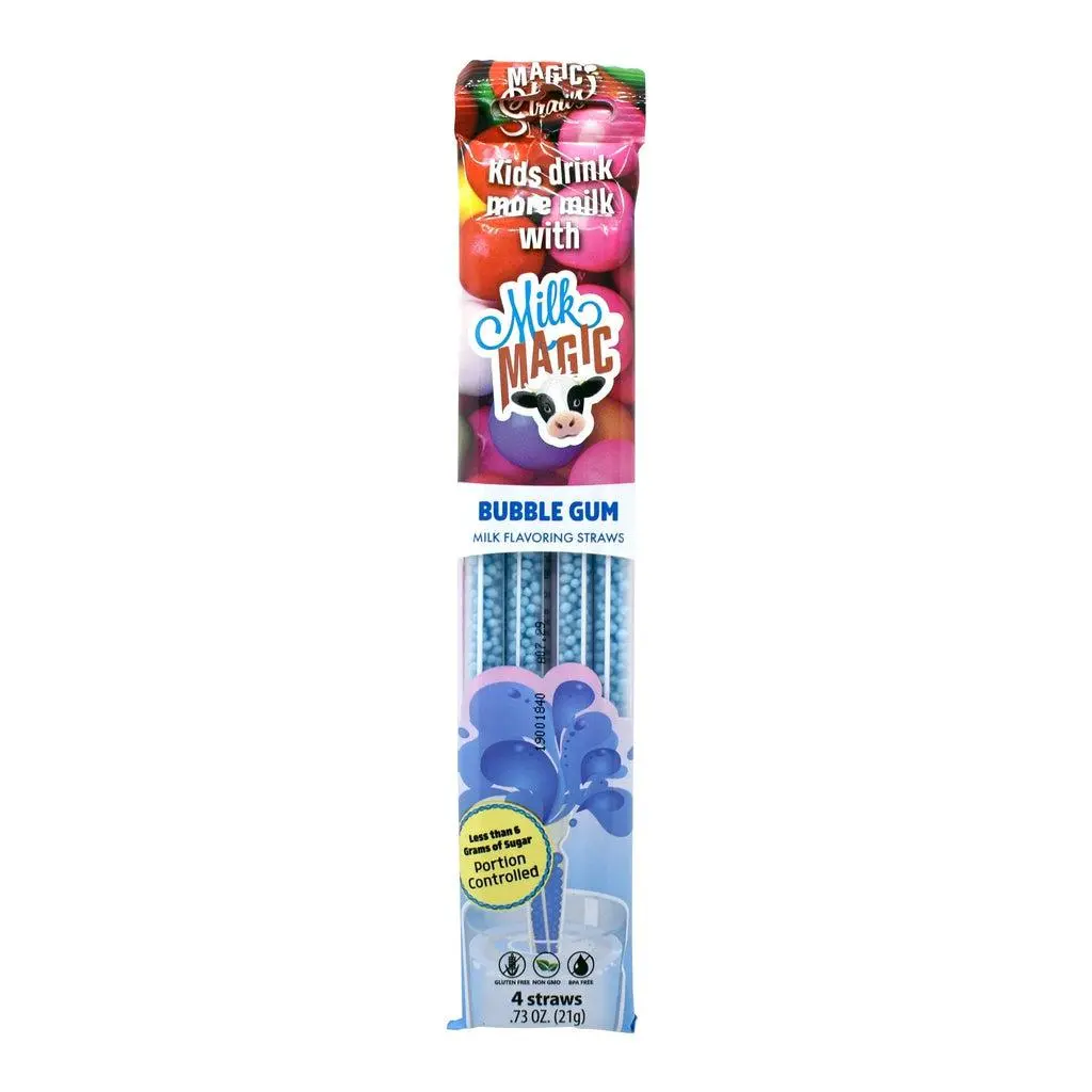 Bubble Gum Milk Straws 1