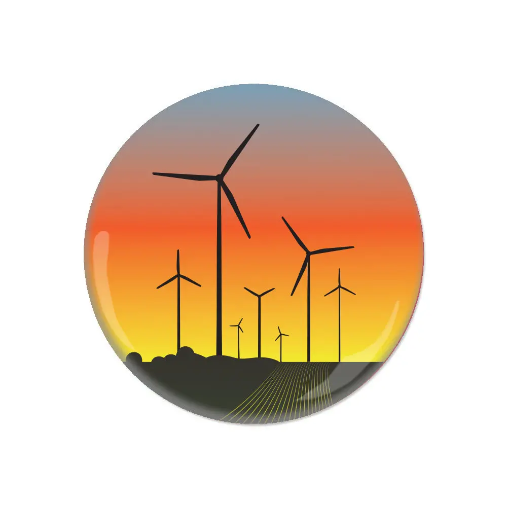 Iowa Wind Turbine Button 1
