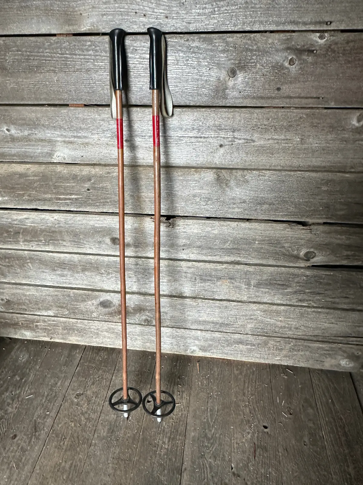 Vintage Bamboo Ski Poles 1