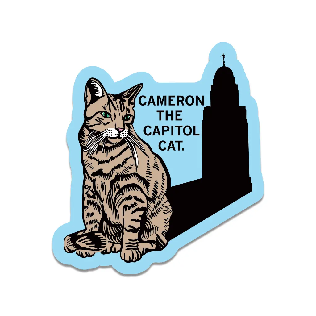 Cameron The Capitol Cat Die-Cut Sticker 1