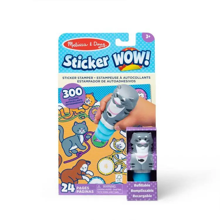 Cat Activity Pad Sticker Wow 1