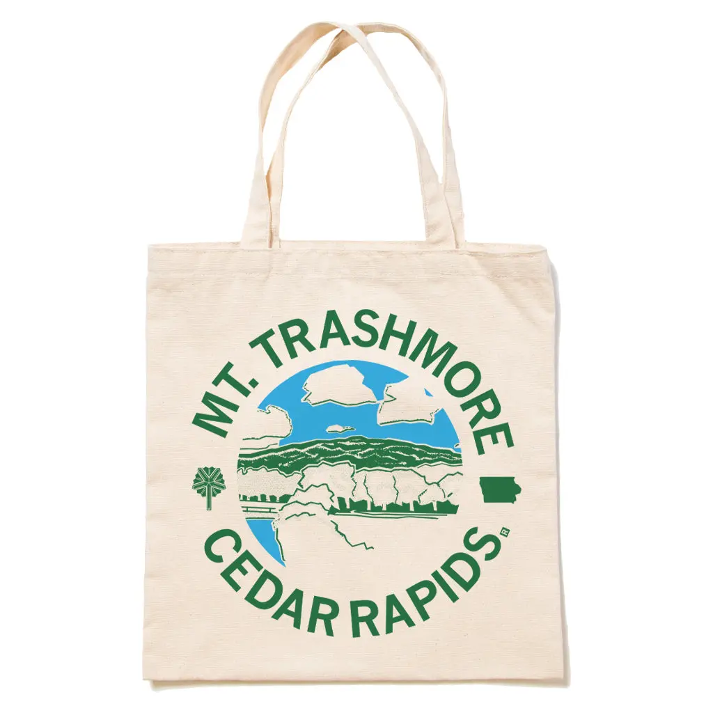 Cedar Rapids Mt. Trashmore Illustration Tote Bag 1