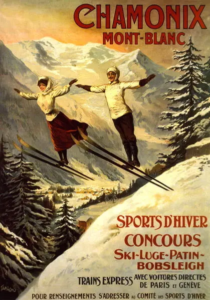 Vintage Ski Poster - Chamonix Mont-Blanch 1