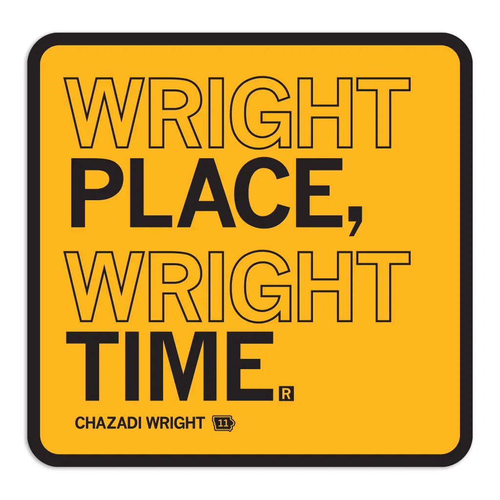 Wright Place Wright Time Die-Cut Sticker 1