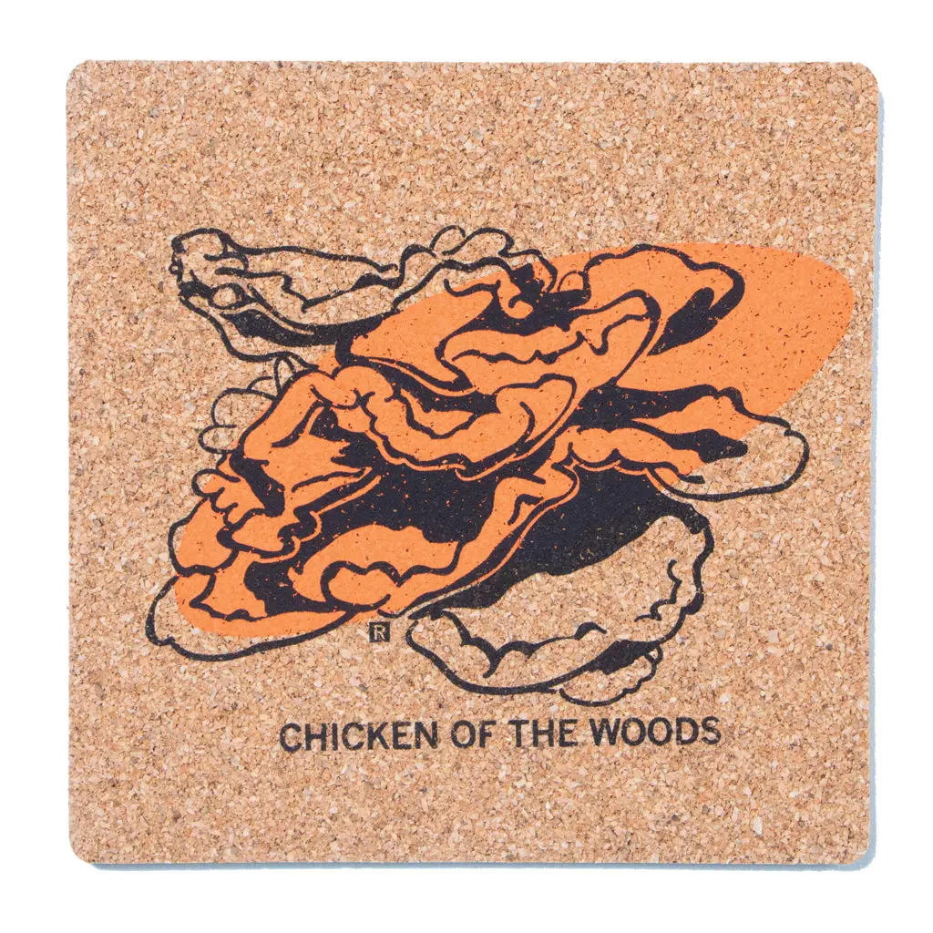 Chicken Of The Woods Cork Coaster 1