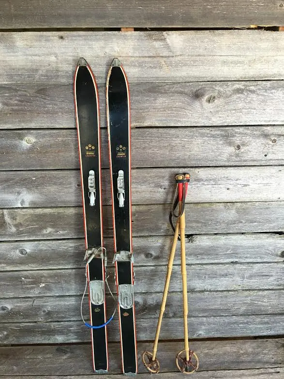 Children’S Champion Ski Set- Black, Includes Poles 1