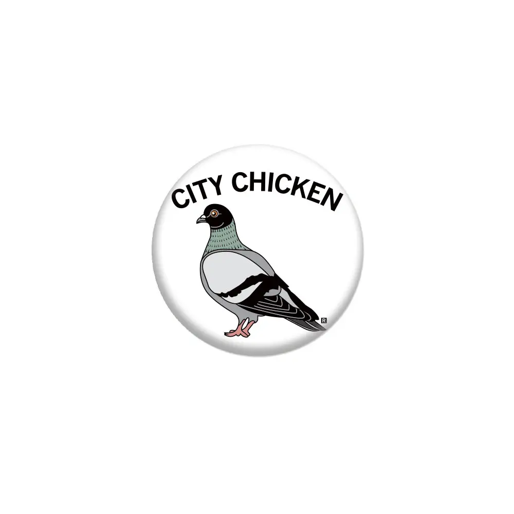 City Chicken Button 1" 1