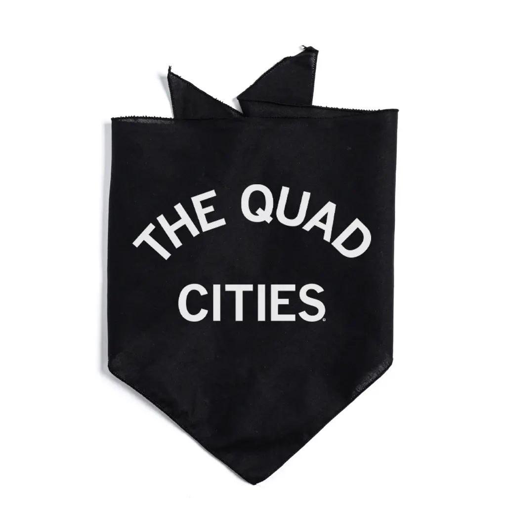 Quad Cities Curved Logo Dog Bandana 1
