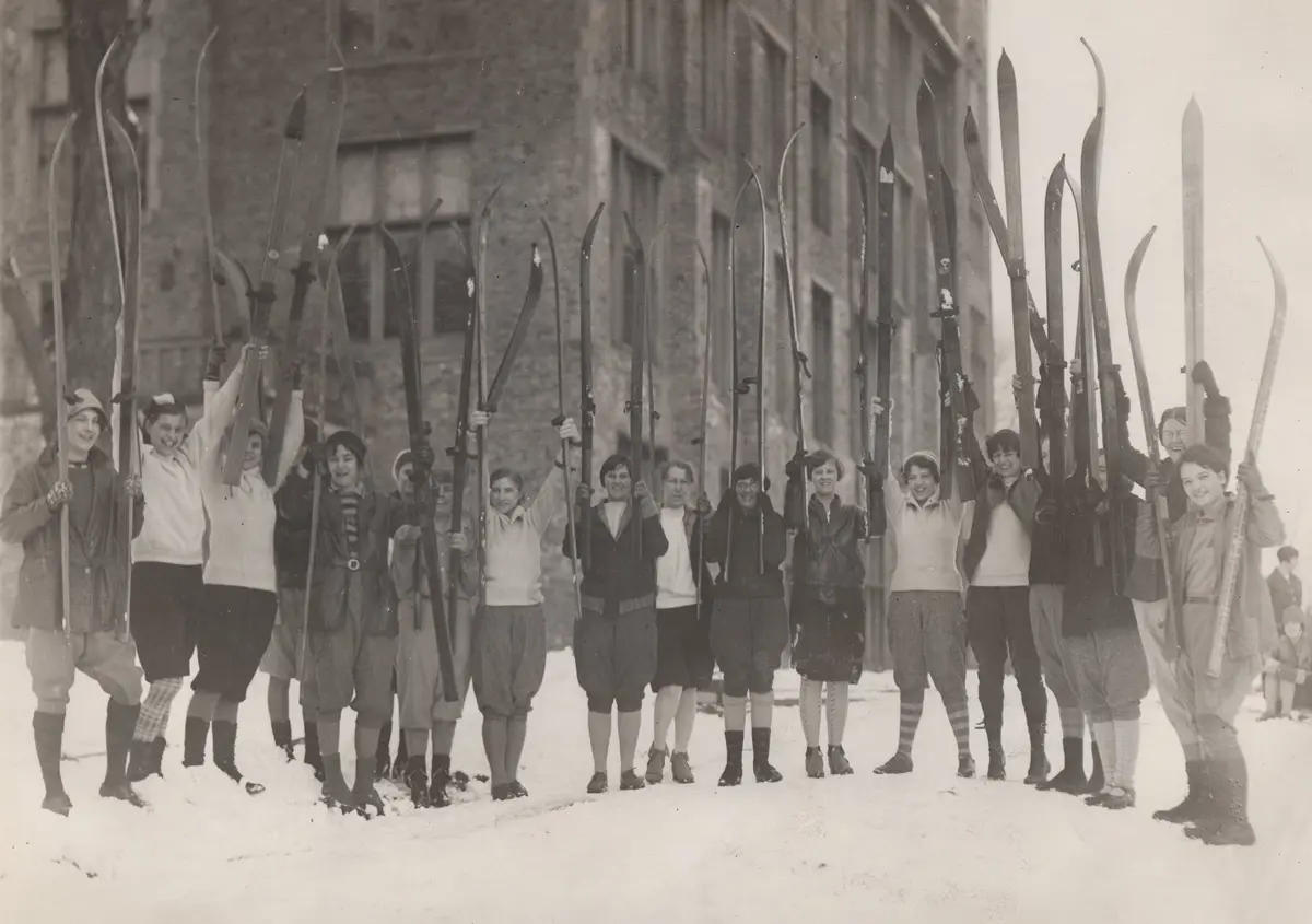 Vintage Mount Holyoke College Ski Photo 1