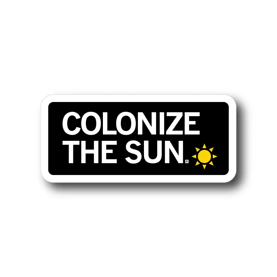 Colonize The Sun Die-Cut Sticker 1