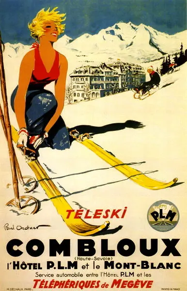 Vintage Ski Poster - Combloux 1