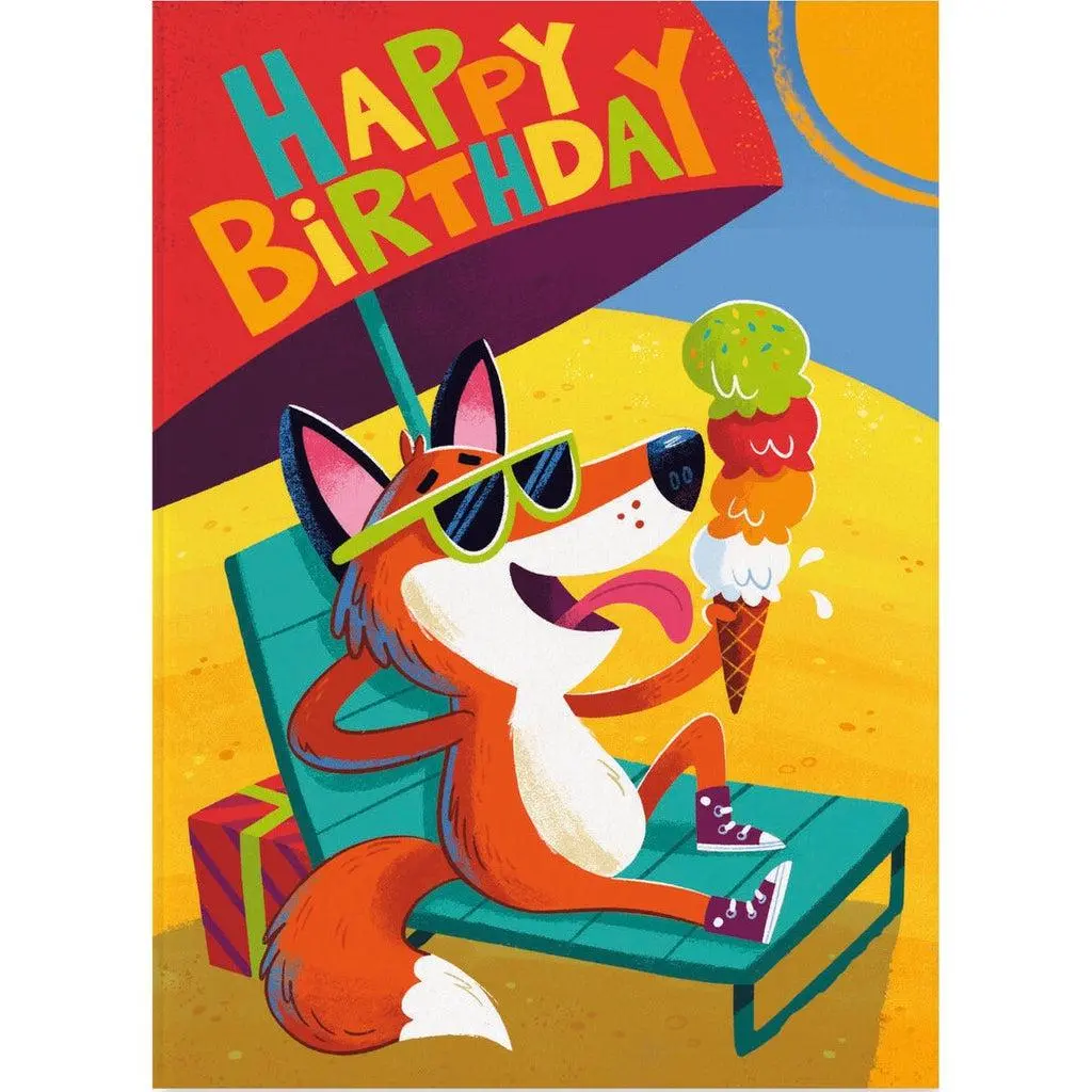 Cool Fox - Birthday Card 1