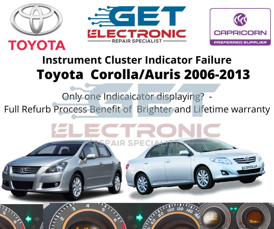 Toyota Corolla/Auris 2006-2013  Instrument Cluster - Indicator Failure 1