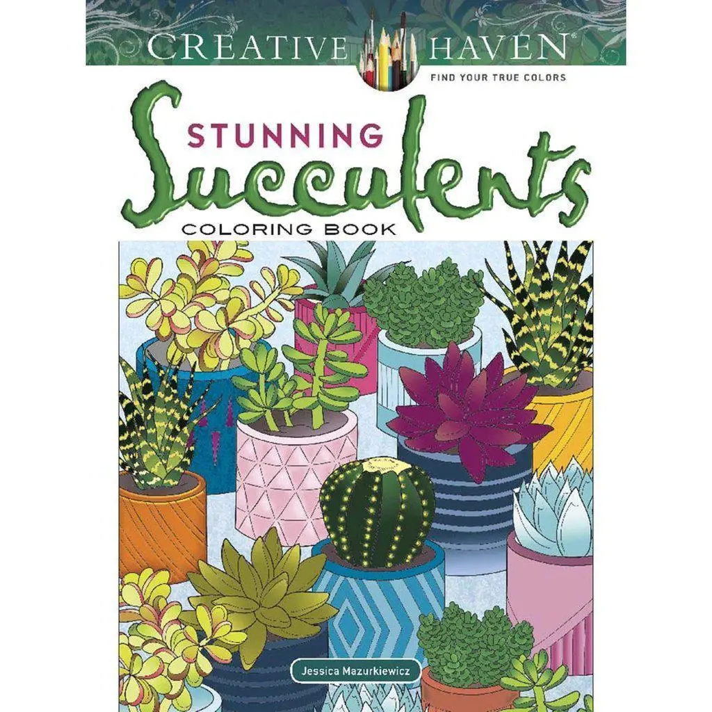 Creative Haven Stunning Succulents Coloring Book 1