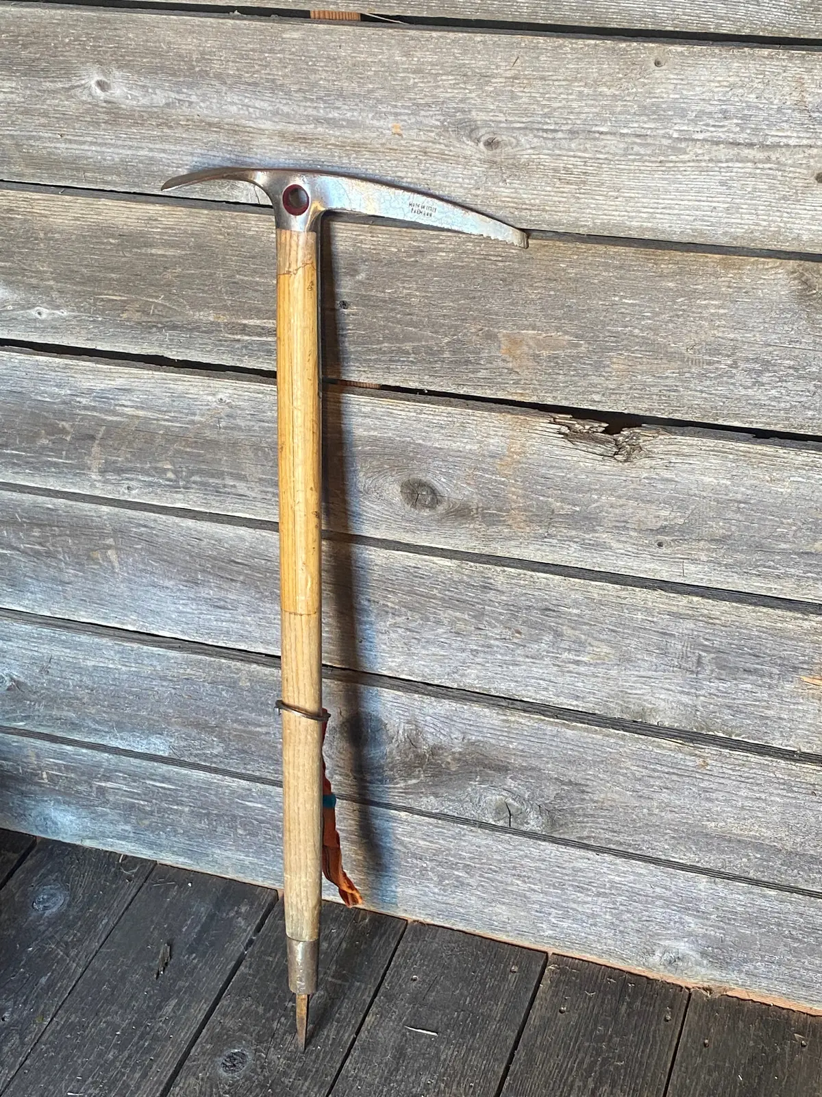Vintage Italian Wooden Ice Axe - Camp Interalp 1