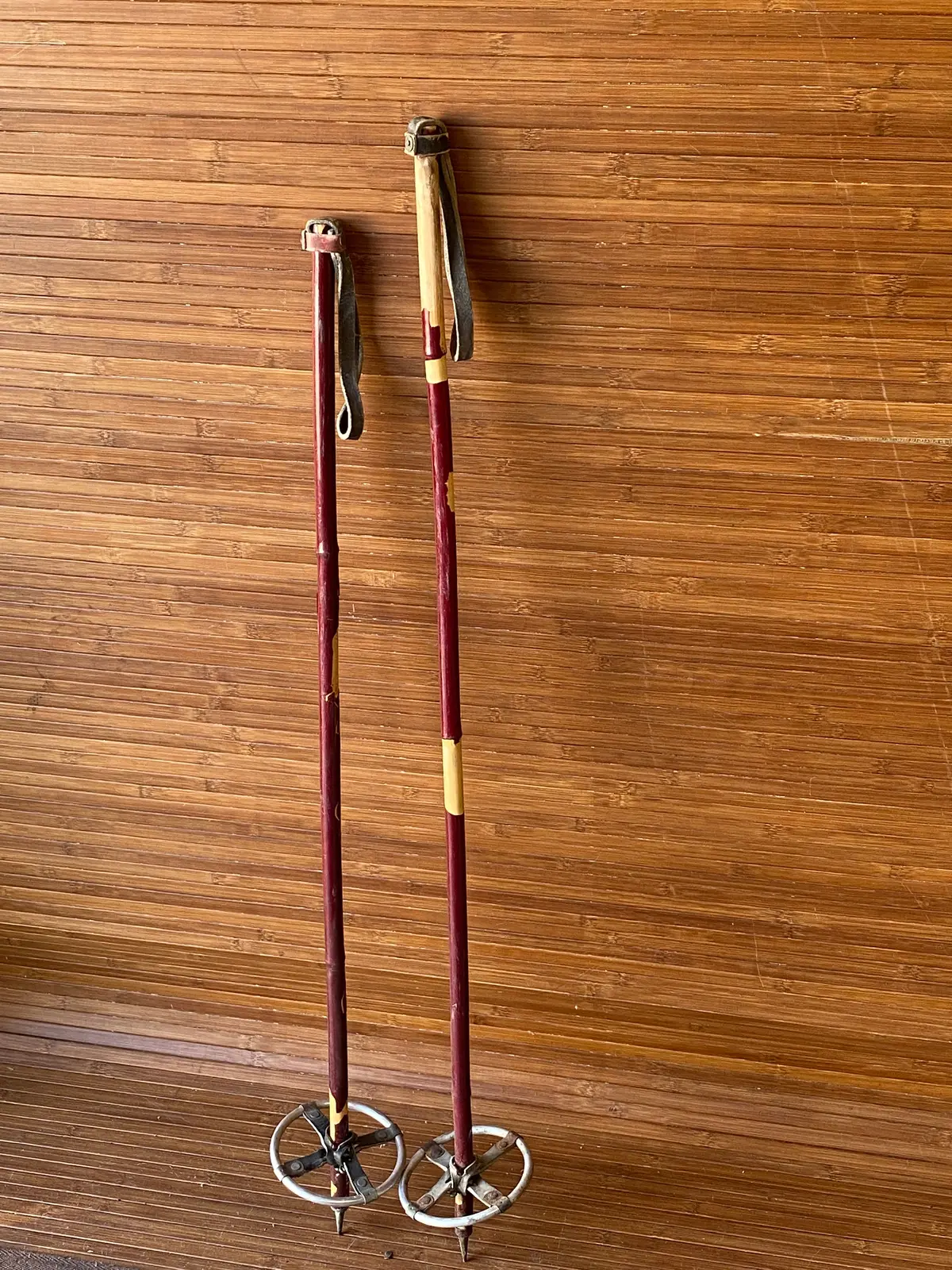 Vintage Bamboo - Childrens Ski Poles 1