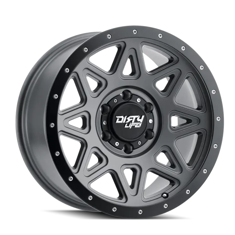 Dirty Life 16X8 0P 5X150 Cb110.1 Theory Matte Gunmetal Black Lip 1450Kg 1