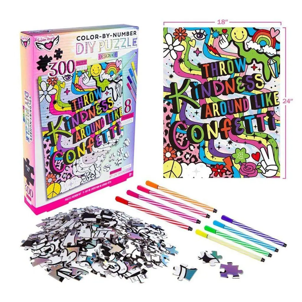 Diy Color-By-Number Puzzle - Throw Kindness Like Confetti 1