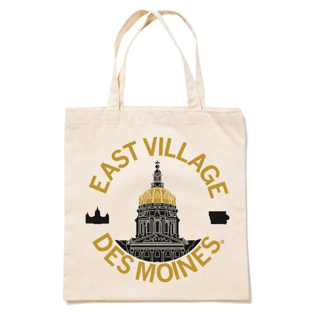 Des Moines East Village Capitol Tote Bag 1