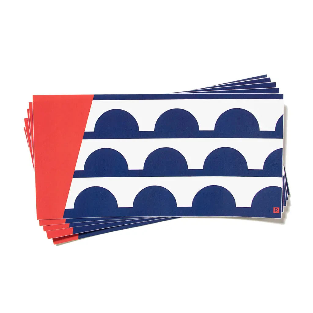 Des Moines Flag Sticker 1