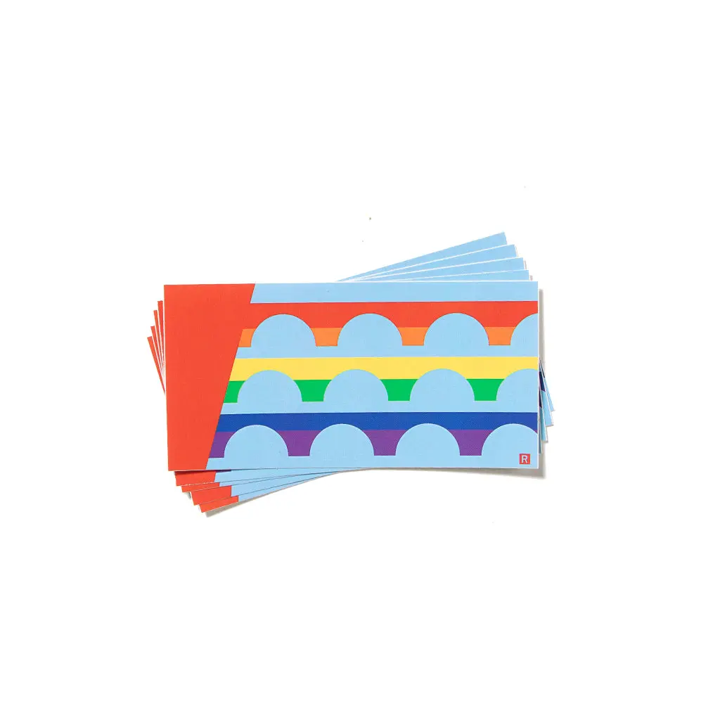 Dsm Pride Flag Mini Sticker 1