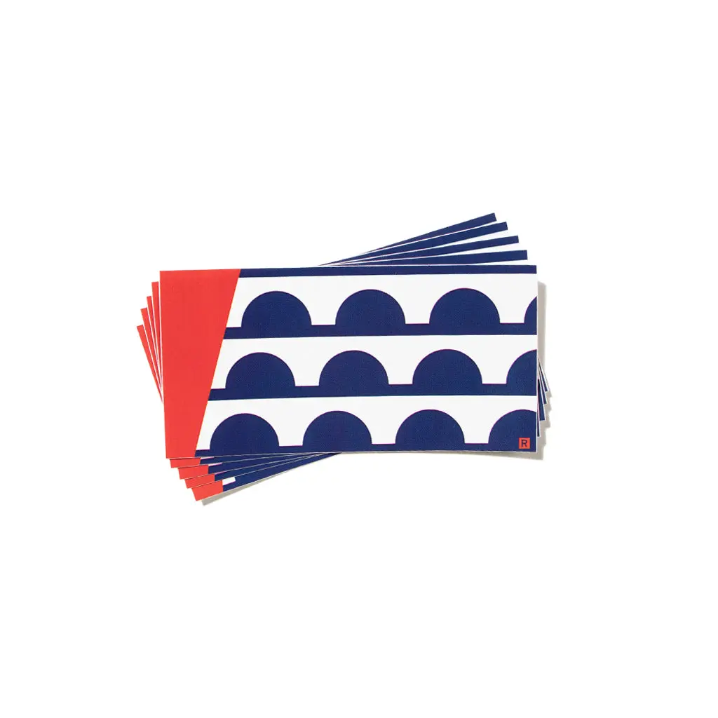 Des Moines Flag Mini Sticker 1