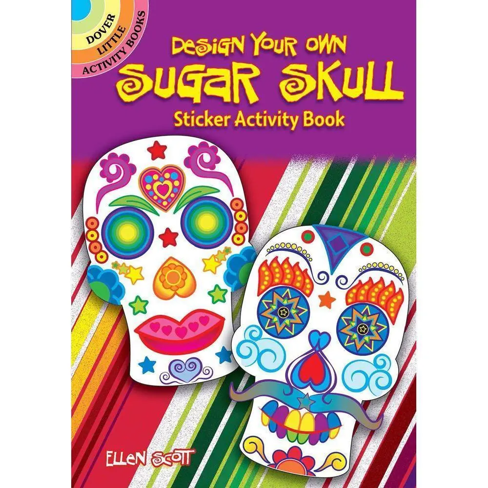 Design Your Own Sugar Skull Sticker Activity Book 1