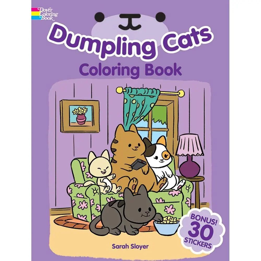 Dumpling Cats Coloring Book With Stickers 1