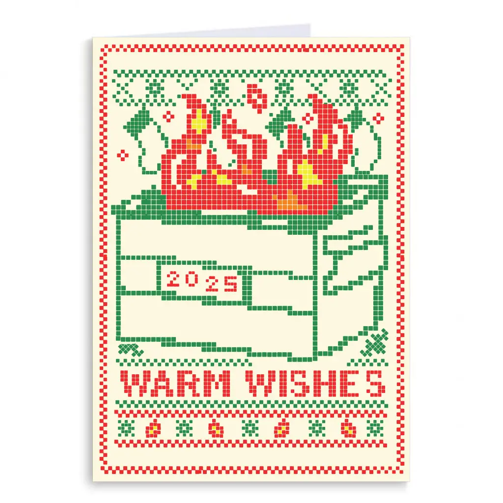 Dumpster Fire 2025 Greeting Card 1
