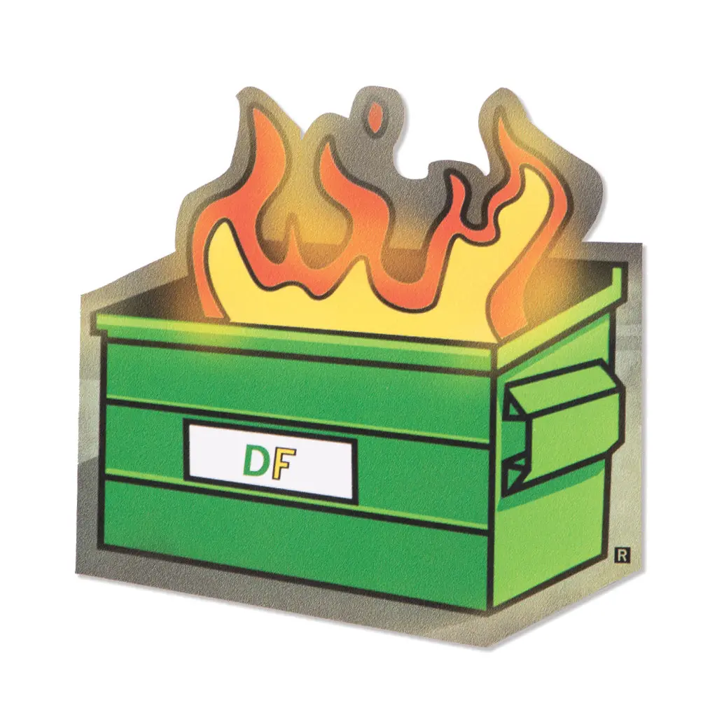 Dumpster Fire Die-Cut Sticker 1