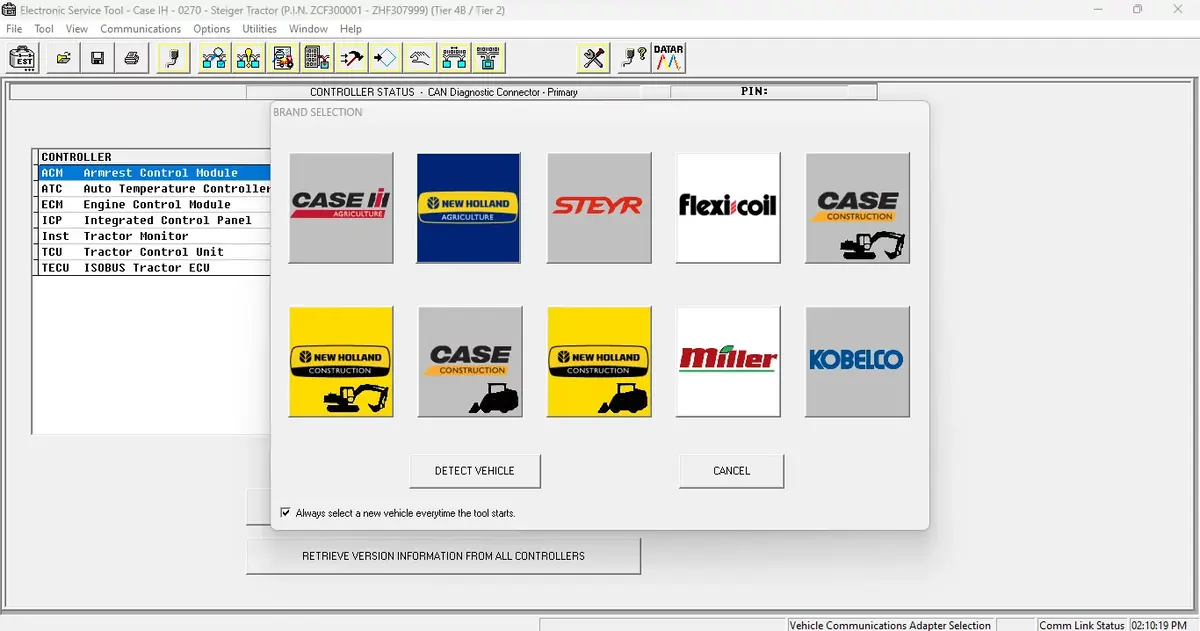 New Holland Case Electronic Service Tools Cnh Est 9.8 Diagnostics Software - Engineering Level Latest 2023 1