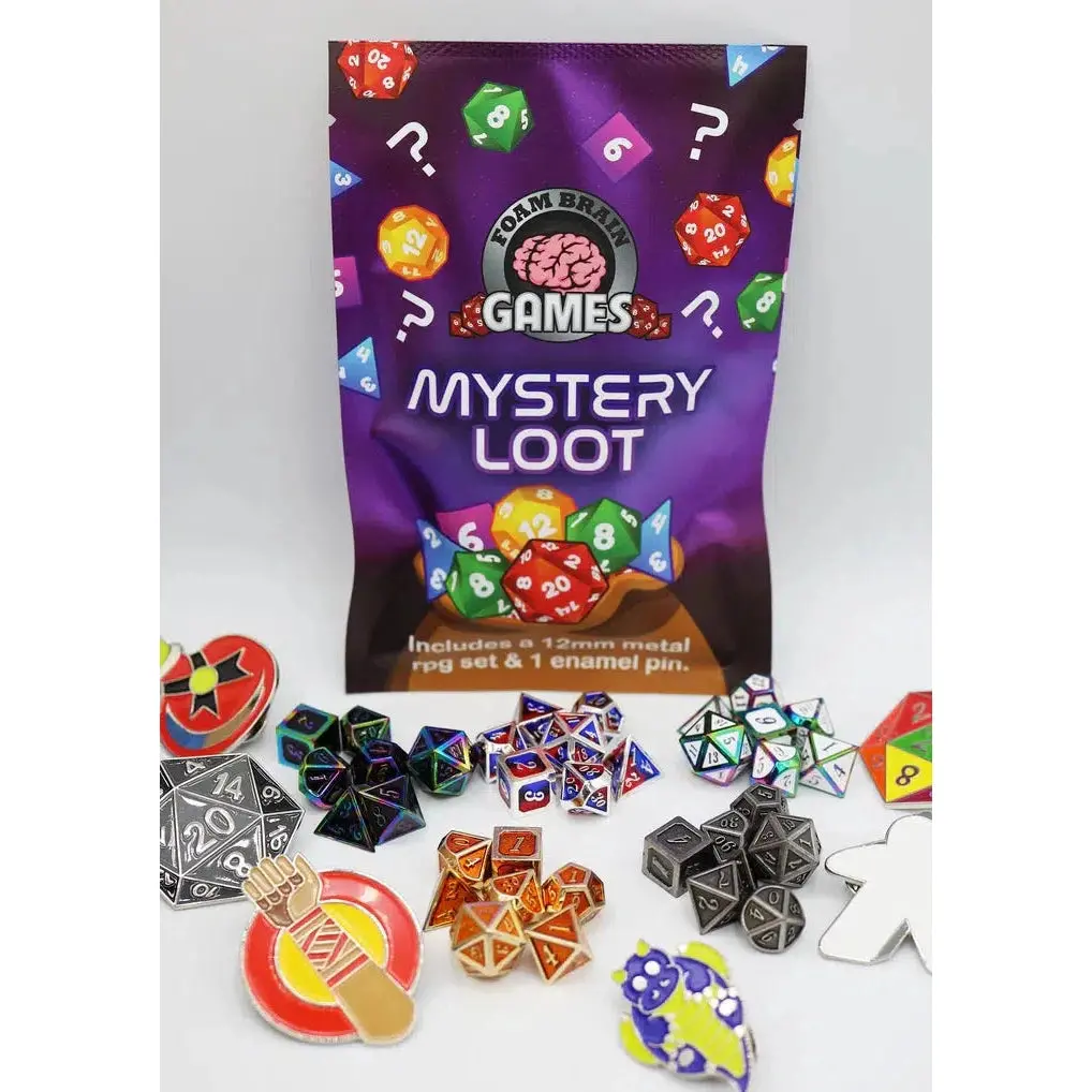 Epic Mystery Loot: Mini Metal Rpg Set + Enamel Pin 1
