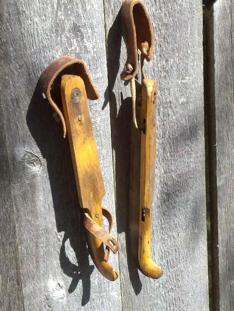 European Ice Skates - Wooden 1