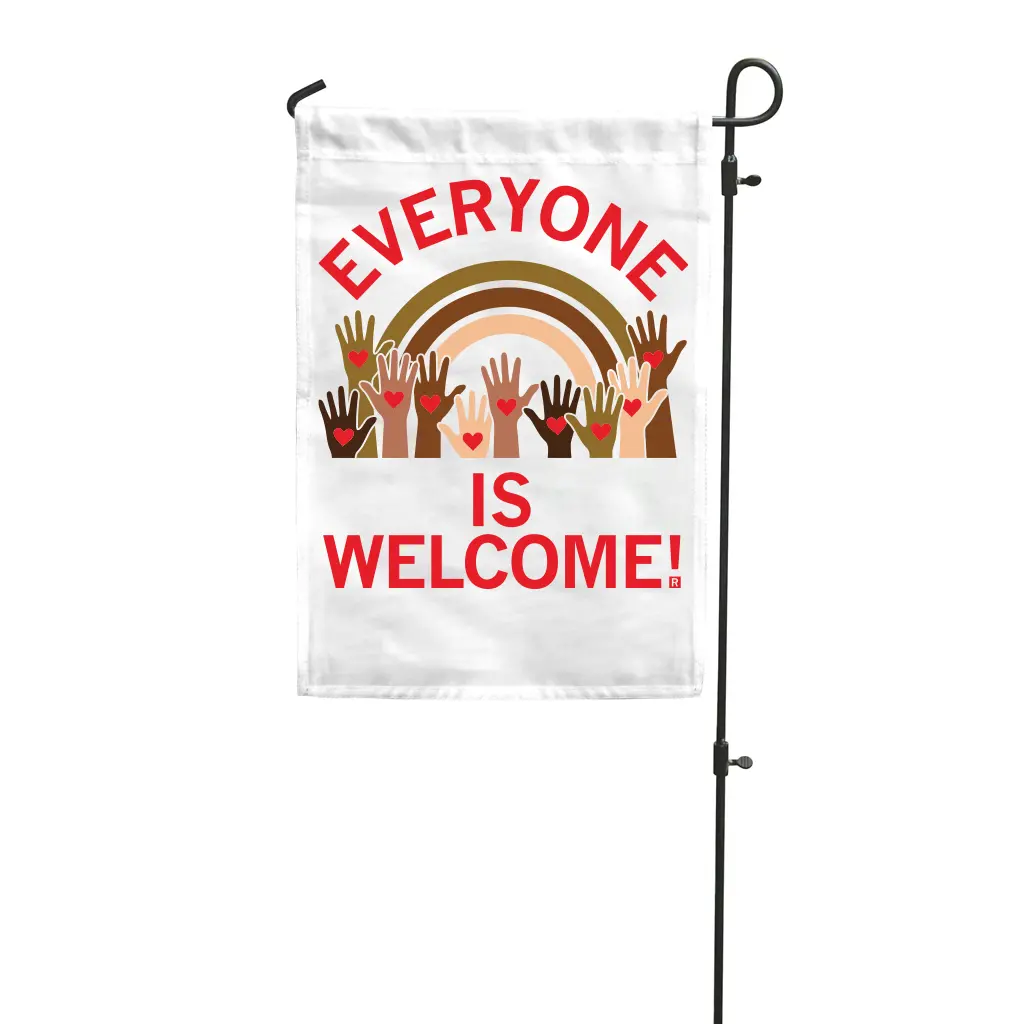 Everyone Is Welcome Garden Flag 1