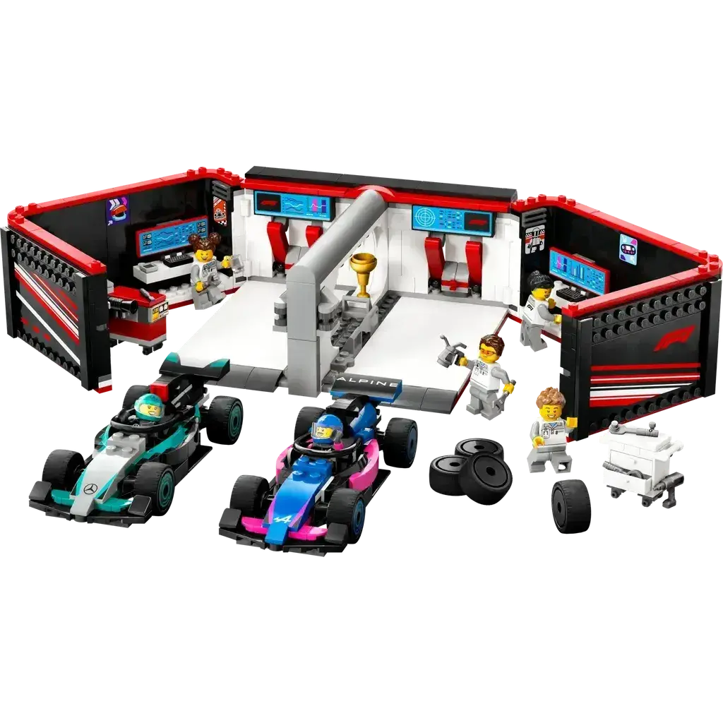 F1 Garage & Mercedes-Amg & Alpine Cars 1