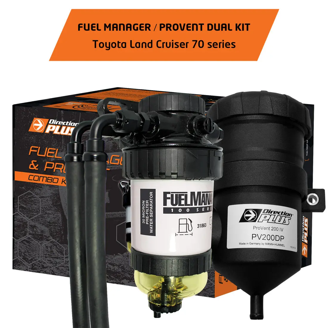 Toyota Landcruiser Vdj 70 Series Fuel Manager Fuel Filter & Provent Catch Can Kit, 2018 On 1