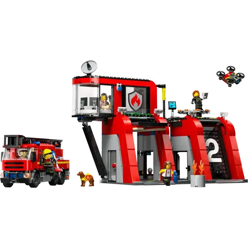 Fire Station With Fire Truck 1