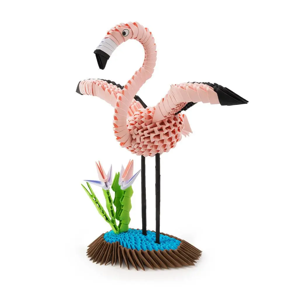 Flamingo 3D Origami 1