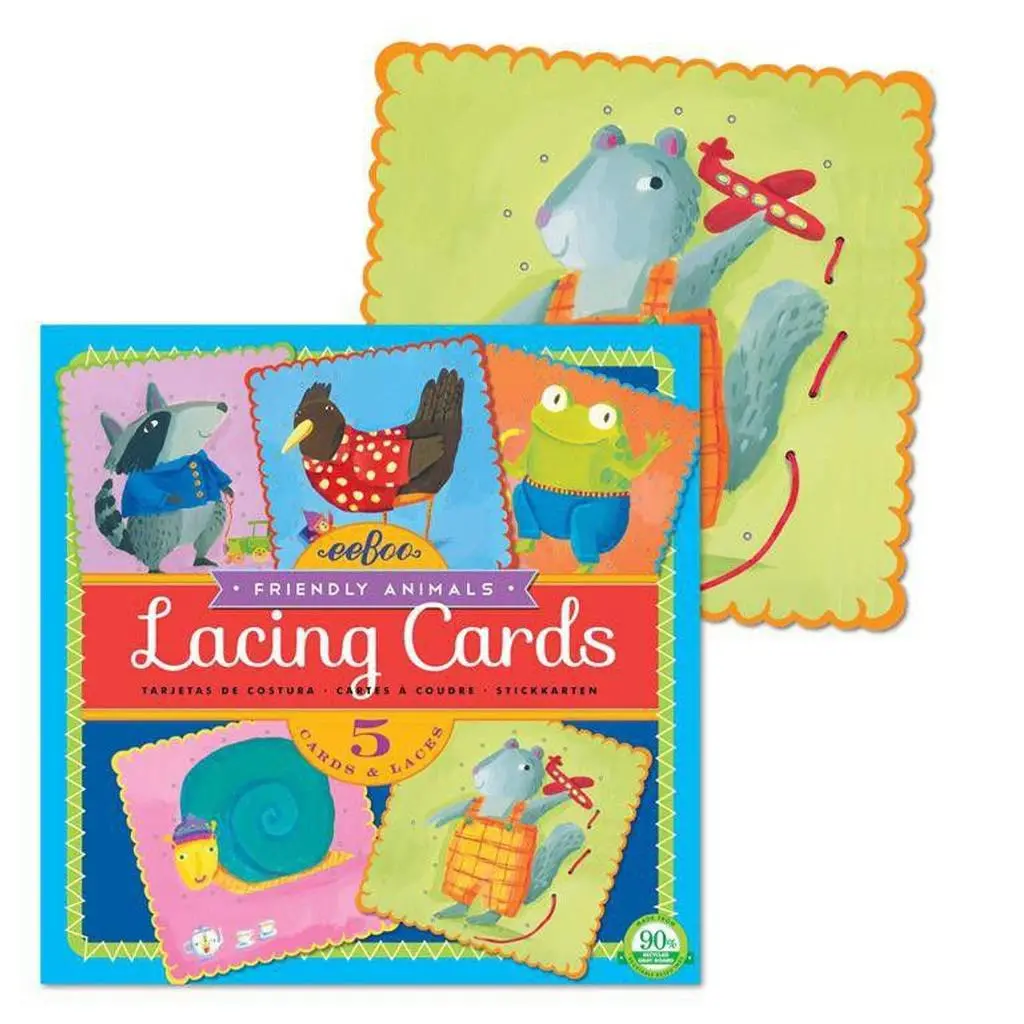 Friendly Animals Lacing Cards 1